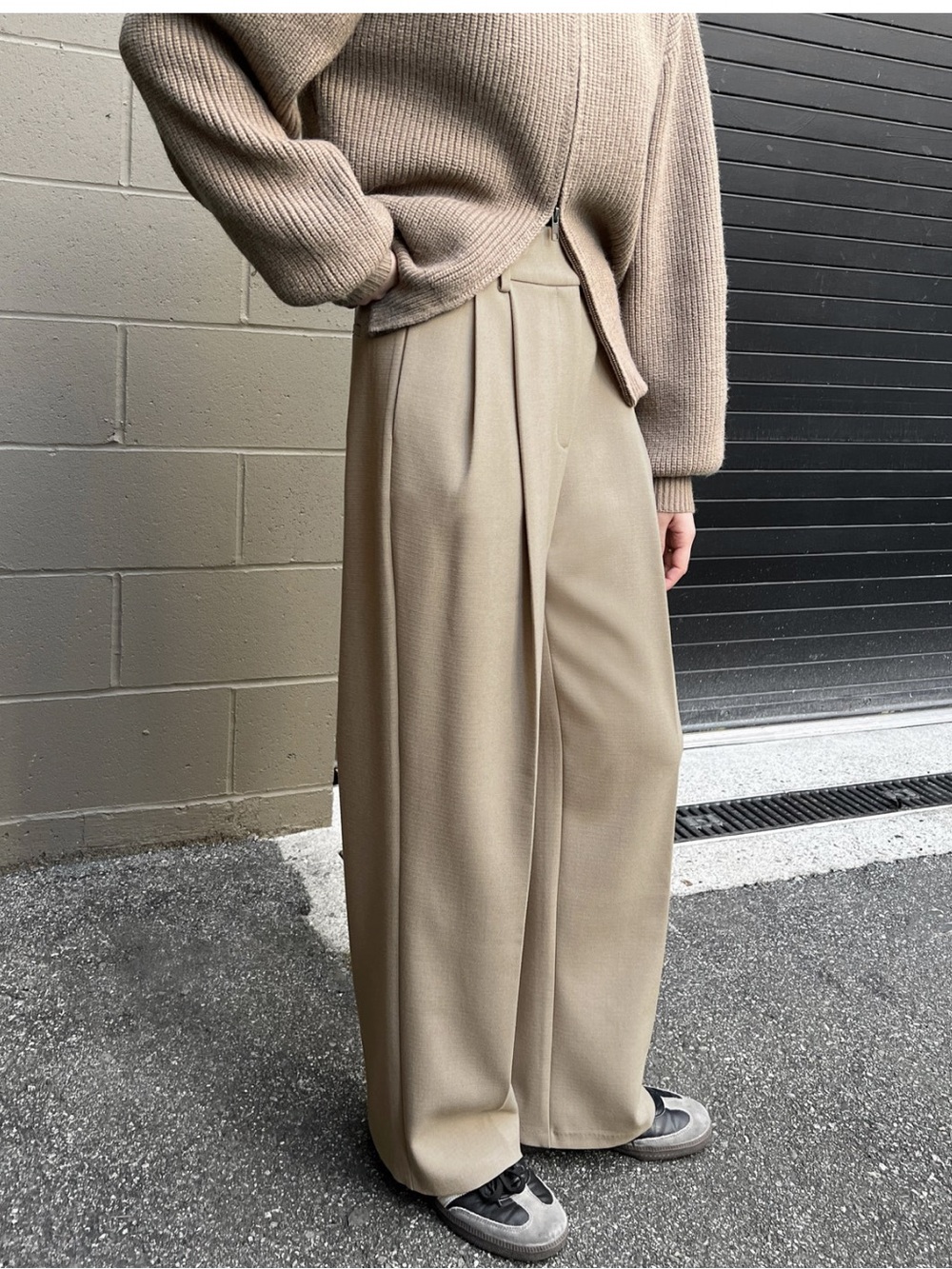 Oak + Fort Coffee Liqueur High-Rise Straight-Leg Trousers Pants office Size 6 - Picture 15 of 16